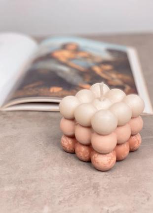 Соевая свеча куб с эфирными аромамаслами 6х6см сotton