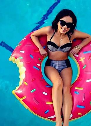 Надувний круг пончик pink 120 см