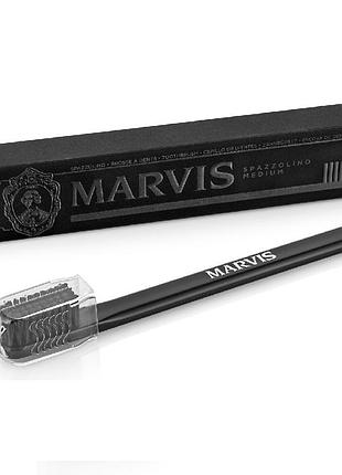 Уценка! зубная щетка marvis черного цвета (мятая коробка)
