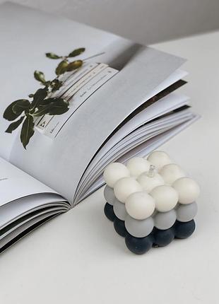 Соевая свеча куб с эфирными аромамаслами 6х6см verbena