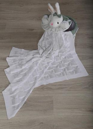 Летний вязаный плед на выписку