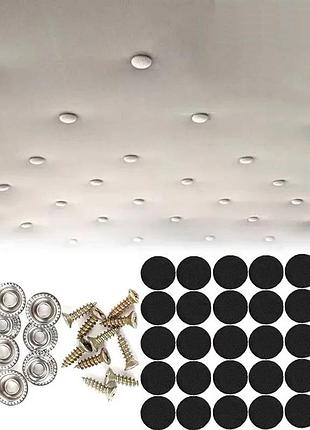 Ремкомплект стелі авто: кнопки для кріплення обшивки, чорні, 30 штук