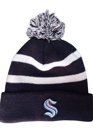 Зимова шапка fanatics seattle kraken primary logo cuffed knit hat