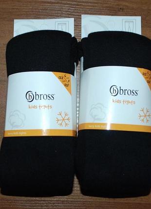 Теплі махрові колготи 10-12 років bross бросс унісекс однотонні