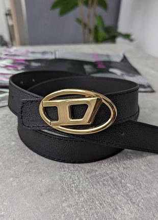 Брендовый ремень для девушки diesel женский кожаный ремень с металлической пряжкой дизель широкий для женщины