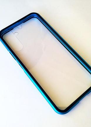 Чехол магнитный для samsung a34(sm-a346) чехол на самсунг а34 с закаленным стеклом с двух сторон металл и закаленное стекло, синій