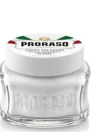 Уценка! крем до бритья proraso с маслом ши для жесткой щетины 100 мл (коробка мятая)