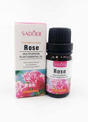 Опт 3 шт. ефірна олія квіток троянди 100% натуральний екстракт, заспокійлива, розслаблююча, відновлююча, 10мл