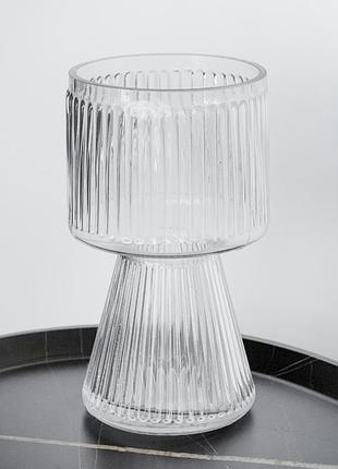 Ваза "прозрачная симметрия", 20 см elisey