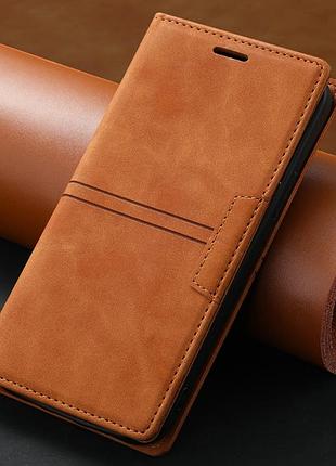 Чохол книга магнітний на samsung а31 чохол-книжка на самсунг а31(sm-a315) коричневий