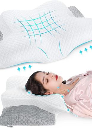 Ортопедическая контурная подушка misiki из пены с эффектом памяти от боли в шее, для сна качество!!