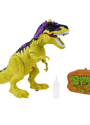 Іграшка динозавр на пульт керування пускает пар річить і світиться на батарейках