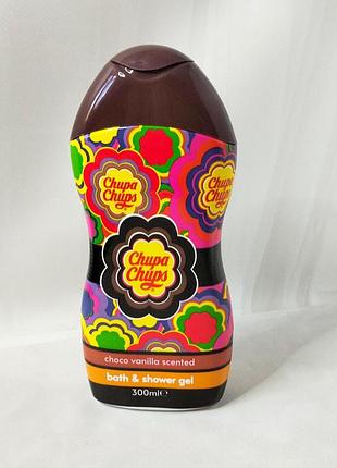 Гель для душу шоколадно-ванильный запах chupa chups choco vanila scented 300мл.