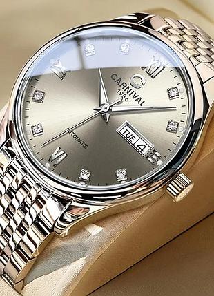 Чоловічий механічний годинник carnival toscana