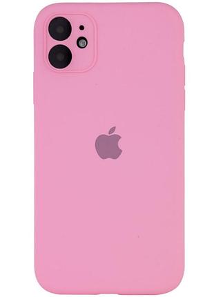 Чохол silicone case full camera protective (aa) для apple iphone 12 (6.1") м'ятний / mint рожевий / pink sand сиреневый рожевий / light pink / pvh