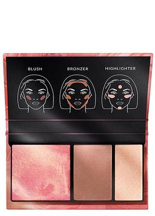 3-в-1 палетка для макіяжу обличчя: рум'яна, бронзер, хайлайтер