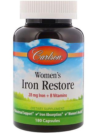 Железо для женщин, women's iron restore, carlson, 180 капсул