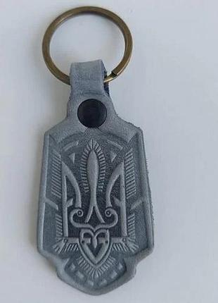 Брелок - «тризуб - геометрия» серый (28967)
