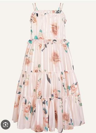 Красивое нарядное платье в цветы на девочку monsoon children 12-13 лет