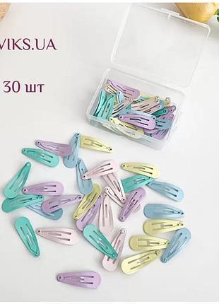 Заколки для волосся клік - клак або тік - так 30 штук