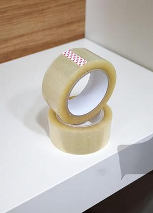 Скотч прозорий 200 метрів, 48 мм ширина, 40 мкм (пакувальний, односторонній) 355 грм