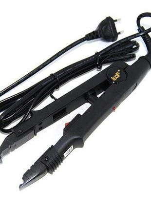 Щипці для нарощування / капсулювання волосся, тип а. колір: чорний