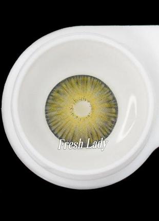 Линзы цветные серые new york gray prescription natural colored подходят для светлых и темных глаз