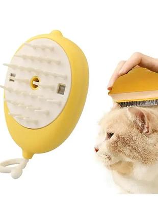 Паровая массажная щетка 4-в-1 pet comb для расчесывания кошек и собак