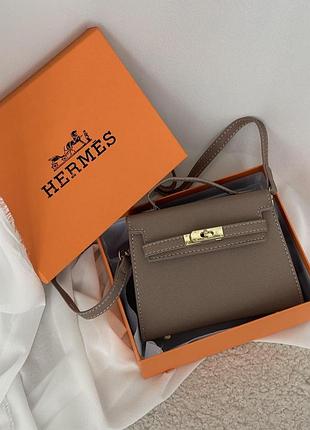 Жіноча шкіряна сумка hermes kelly міська сумочка для дівчини гермес брендова класична для жінки