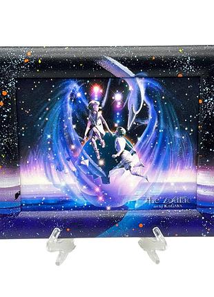 Картина на стену для дома и в подарок знаки зодиака близнецы 31*25 см fork opt shop