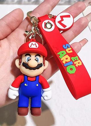 Брелок марио super mario bros — подвеска, фигурка-брелок, аксессуар 7×4 см