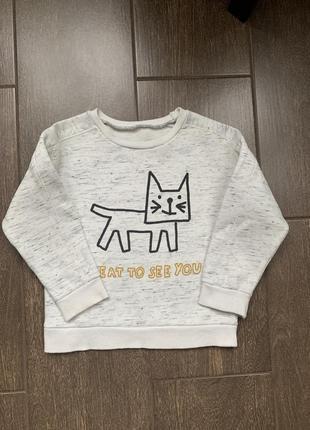 Утеплений світшот кофта zara на хлопчика р. 98