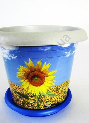 Кашпо №2 декор 2,5 л., d 20cm., h 17,5cm forkopt