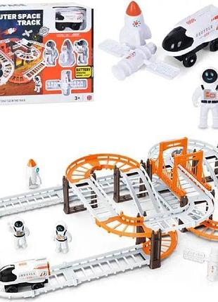 Игрушечный космический набор: ракета, космическая станция, корабль, бластер и космонавт. суперигрушка для детей, обожающих приключ