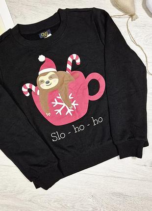 Свитшот с легким утеплением в новогоднем стиле