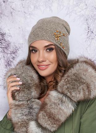 Шапка «эспина» (4907) кофейный