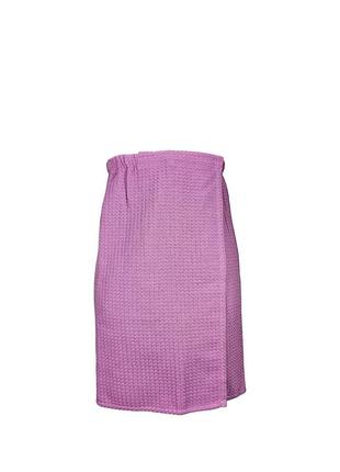 Парео-рушник (кілт) для лазні та сауни чоловічий на липучці бузковий