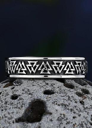 Кольцо "викинг трикветр" – 6 мм, скандинавский стиль, нержавеющая сталь, символ силы. женское мужское