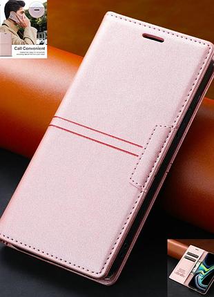 Чехол книжка магнитный на samsung а50 кожаный чехол-книжкой на самсунг а50(sm-a505) пудра