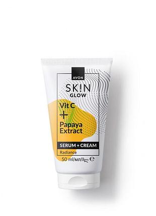 Крем-сыворотка для лица с витамином с и экстрактом папайи «сияние»