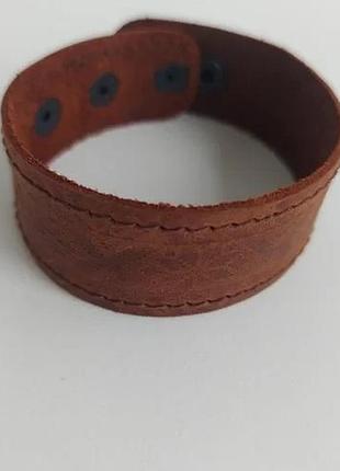 Браслет "вышиванка - тиснение коричневий (25498)