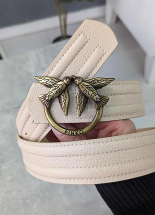 Брендовый ремень для девушки пинко женский кожаный ремень с металлической пряжкой широкий для женщины pinko