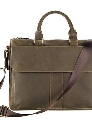 Мужская сумка из лошадиной винтажной кожи в коричневом цвете jd7113r