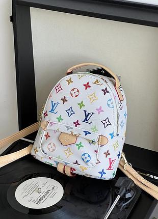 Женский мини рюкзак louis vuitton из кожи городской маленький ранец ручной клади для девушки брендовый кожаный рюкзак луи витон