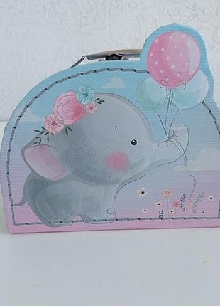 Коробка подарочная с ручкой и замком. цвет голубой. 21х16х8см. (kr-033-1)