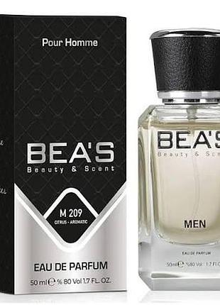 Чоловіча парфумована вода bea's m209, 50 мл