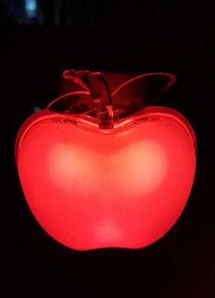 Дитячий нічник яблуко vhg 0,4w червоний