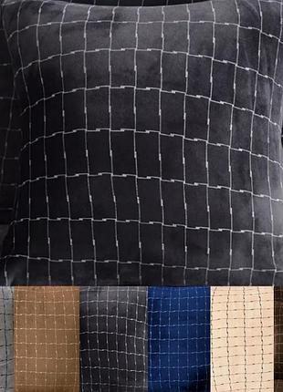 Чехол на подушку 45х45 микрофибра универсальные для интерьера, наволочка для декора на подарок графитовый