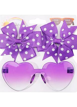 Набір окуляри дитячі сонцезахисні та 2 шпильки