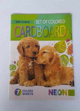 Цветной картон а4 неон мандарин 7л/8л